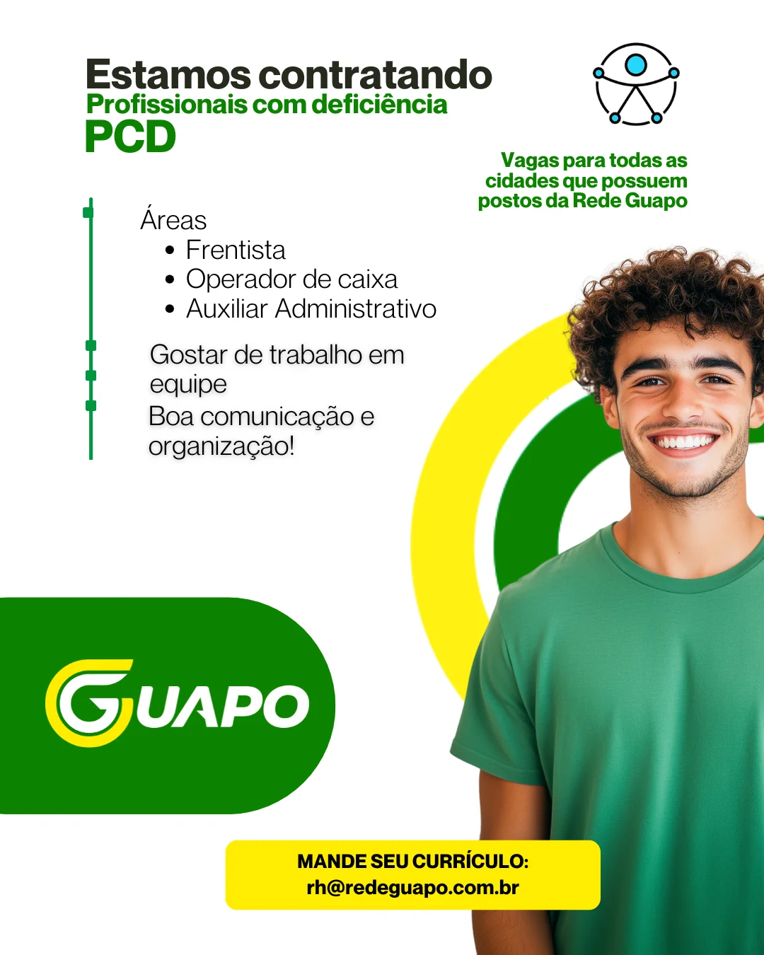 Arte da vaga Profissionais com deficiência (PCD)